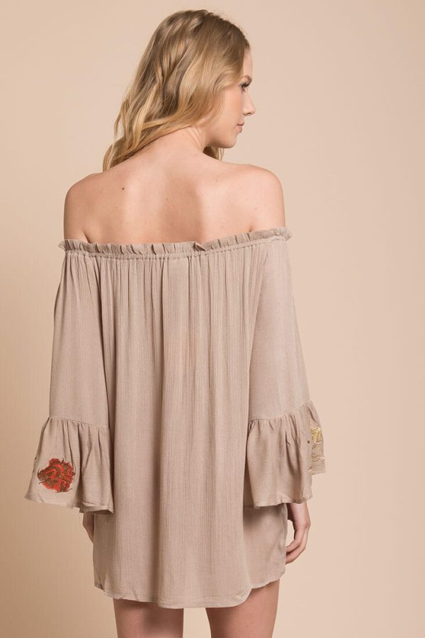 Aubree Loose Dress Taupe Cheap