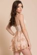 Mila Open Back Lace Romper Rose Gold Discount