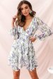 Wisteria Lane Long Sleeve Tea Dress White Hot on Sale