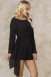 Lea Long Sleeved Bustier Romper Black Supply