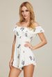 Carna Casual Floral Romper White   Navy Supply