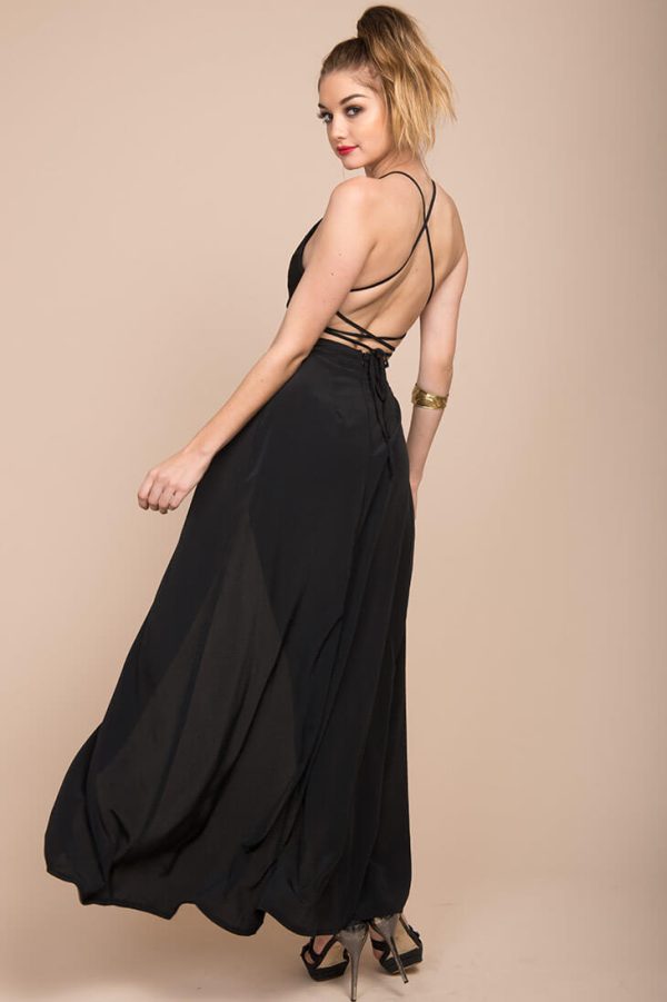 Bella Classy Maxi Romper Black Sale