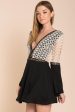 Carson Crochet Details Dress Black White Online