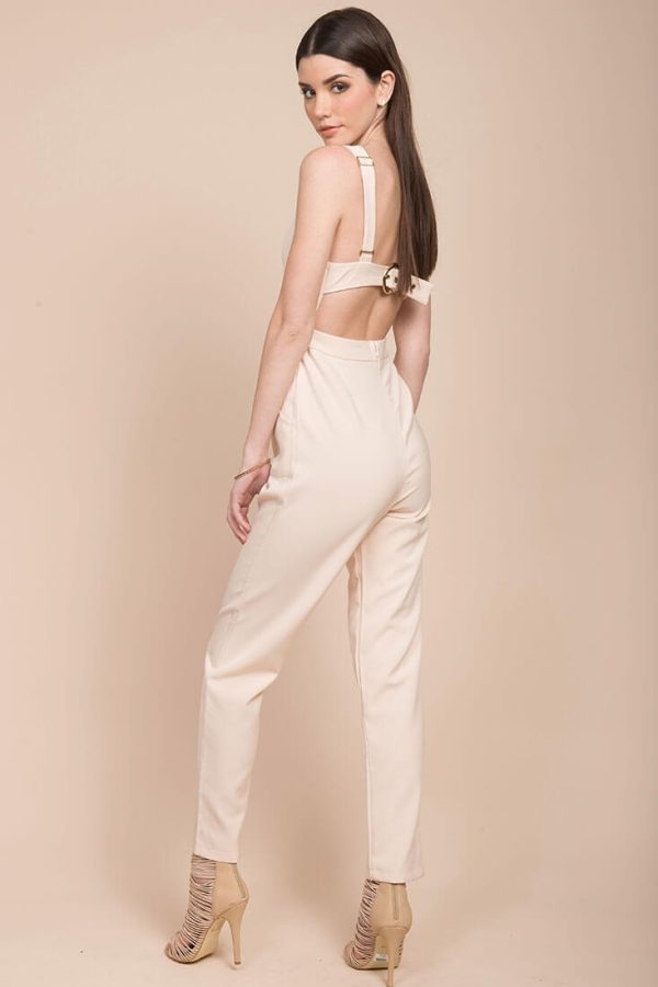 Beverly cutout Dressy Jumpsuit Blush Online Sale