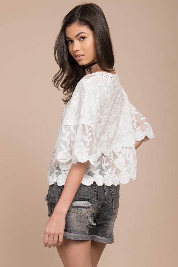 Belen Lace Top White Online Sale