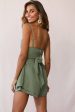 Rapture Waist Tie Romper Olive For Sale