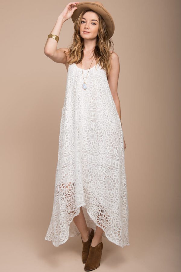 Aroura Crochet Maxi Dress White Online Hot Sale