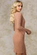 Amber Bodycon Sweater Dress Rose For Sale