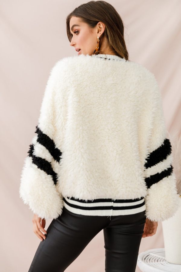 Berkeley Faux Fur Bomber Jacket White Online now