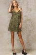 Brody Floral Lace Mini Dress Olive Cheap