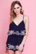 Amaris Layered Romper Navy Supply