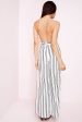 Sidney Striped Maxi Romper White Black Online now