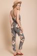 Izabella Grey Floral Jumpsuit Hot on Sale