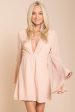 Carmen Bell Sleeve Dress Nude Hot on Sale