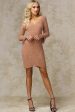 Amber Bodycon Sweater Dress Rose For Sale