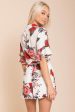 Abril Floral Romper White Red For Sale