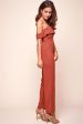 Sarah Dressy Ruffle Top Jumpsuit Orange Rust For Sale