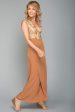 Ayelle Wide Leg Dress Pant Camel Hot on Sale