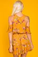 Camila Floral Off The Shoulder Romper Orange Supply