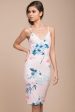 Angeline Floral Print Bodycon Dress Pink Online Hot Sale