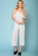 Wynter Casual Jumpsuit White With Black Polka Dots Cheap