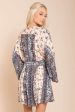 Brielle Bell Sleeve Summer Dress Blue Print Online now