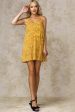 Brody Floral Lace Mini Dress Mango Yellow Cheap