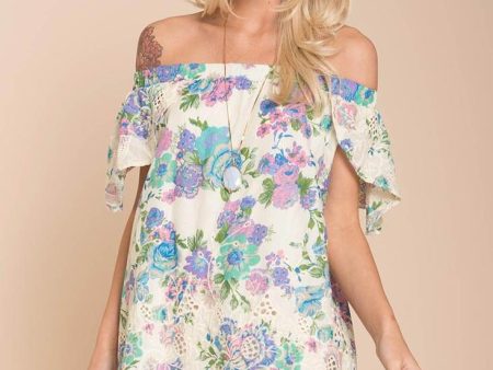 Bryden Open Shoulder Dress Beige Supply