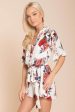 Abril Floral Romper White Red For Sale