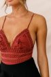 Sanctuary Tie Back Applique Bodysuit Rose Sale