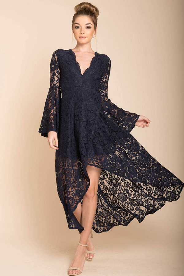 Aviva Gypsy Glam Maxi Dress Navy Online now