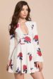 Quinn Floral Fit and Flare Dress White Online