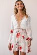 Carson Crochet Details Dress Floral Pink Fashion