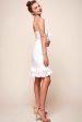 Bellisario Bow Front Ruffle Hem Dress White For Sale