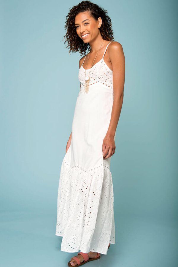 Angeline Thin Strap Maxi Dress White Online