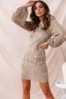 Tinsel Long Sleeve Sequin Mini Dress Champagne Online Hot Sale