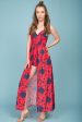 Annika Floral Maxi Romper Red Sale