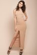 Anastasia Bodycon Evening Dress Mocha Supply