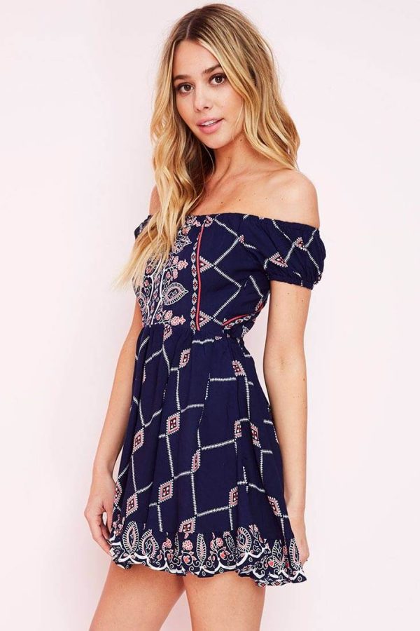 Veda Tube Dress Navy Hot on Sale