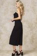 Khloe Bow Tie Wide Leg Jumpsuit Black For Cheap