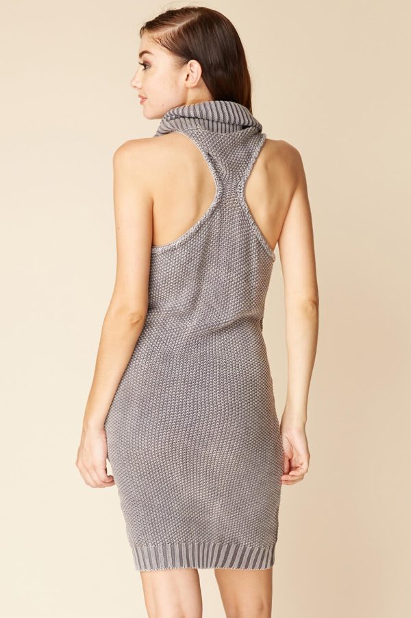 Tenley Bodycon Sweater Dress Grey For Cheap