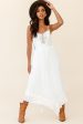 Angel Lace-up Maxi Dress White Online Hot Sale