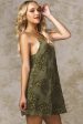 Brody Floral Lace Mini Dress Olive Cheap