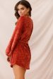 Diva Velvet Yarn Knit Dress Rust Online Hot Sale