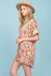 Brynn Floral Embroidered Tunic Dress Mocha Cheap