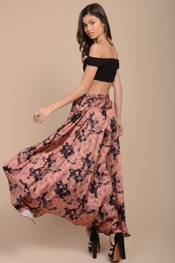 Briley Floral Maxi Skirt Pink Hot on Sale