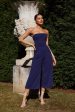 Chosen Strapless Wide Leg Jumpsuit Navy Supply