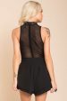 Meilani Collar Romper Black on Sale