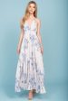 Baylor Floral Print Open Back Maxi Dress Beige Online now