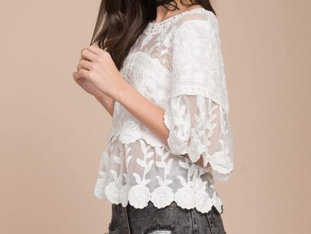 Belen Lace Top White Online Sale